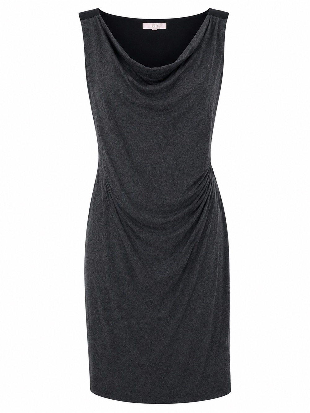 Loft NWT heather grey sleeveless midi dress, medium
